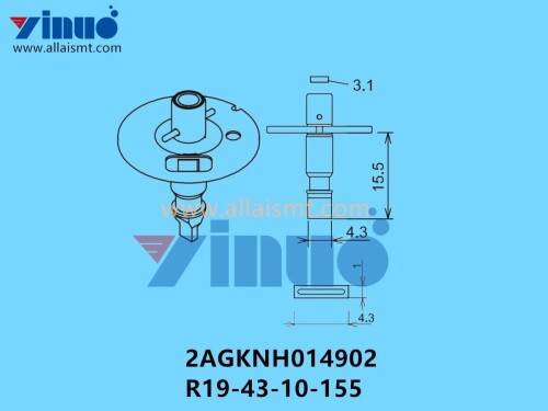 FUJI NXT H04 NOZZLE 2AGKNH014902 R19 43 10 155