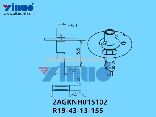 FUJI NXT H04 NOZZLE 2AGKNH015602 R19 61 25 155