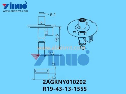 FUJI NXT H04S NOZZLE 2AGKNY010202 R19 43 13 155S