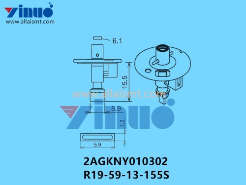 FUJI NXT H04S NOZZLE 2AGKNY010302 R19 59 13 155S