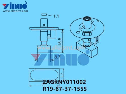 FUJI NXT H04S NOZZLE 2AGKNY011002 R19 87 37 155S