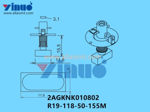 FUJI NXT H08M NOZZLE 2AGKNK010802 R19 118 50 155M