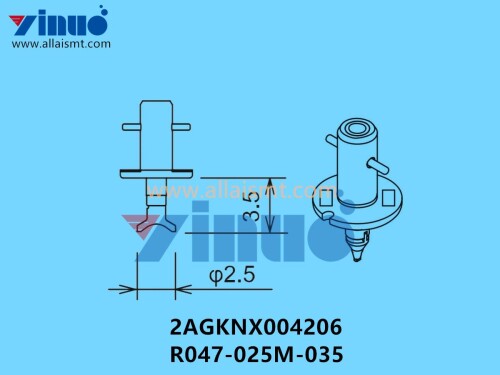 FUJI NXT H24 NOZZLE 2AGKNX004206 R047 025M 035 φ2.5 MELF
