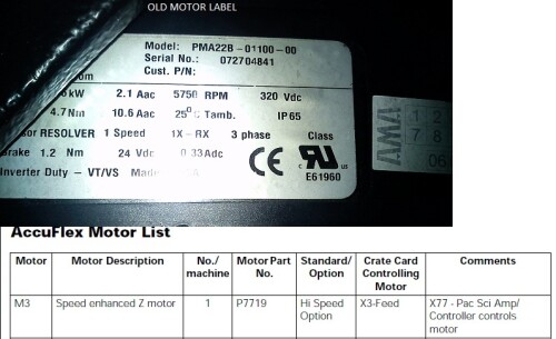 P7719 Z axis motor